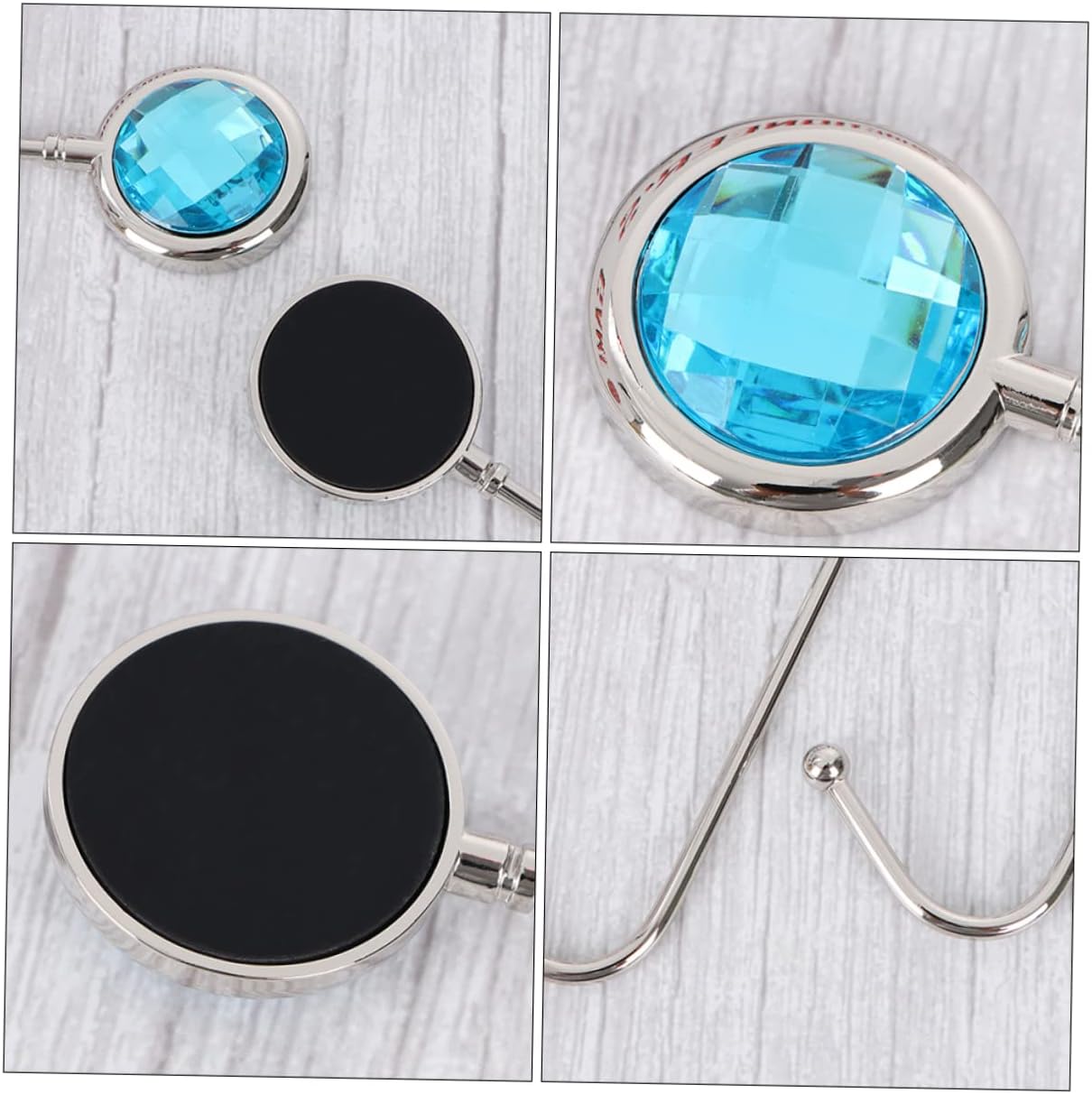 CALLARON 4pcs Alloy Purse Hook Hanger for Tables Lightweight Handbag Holders Pad for Daily Use and Festive Occasions Compact Design