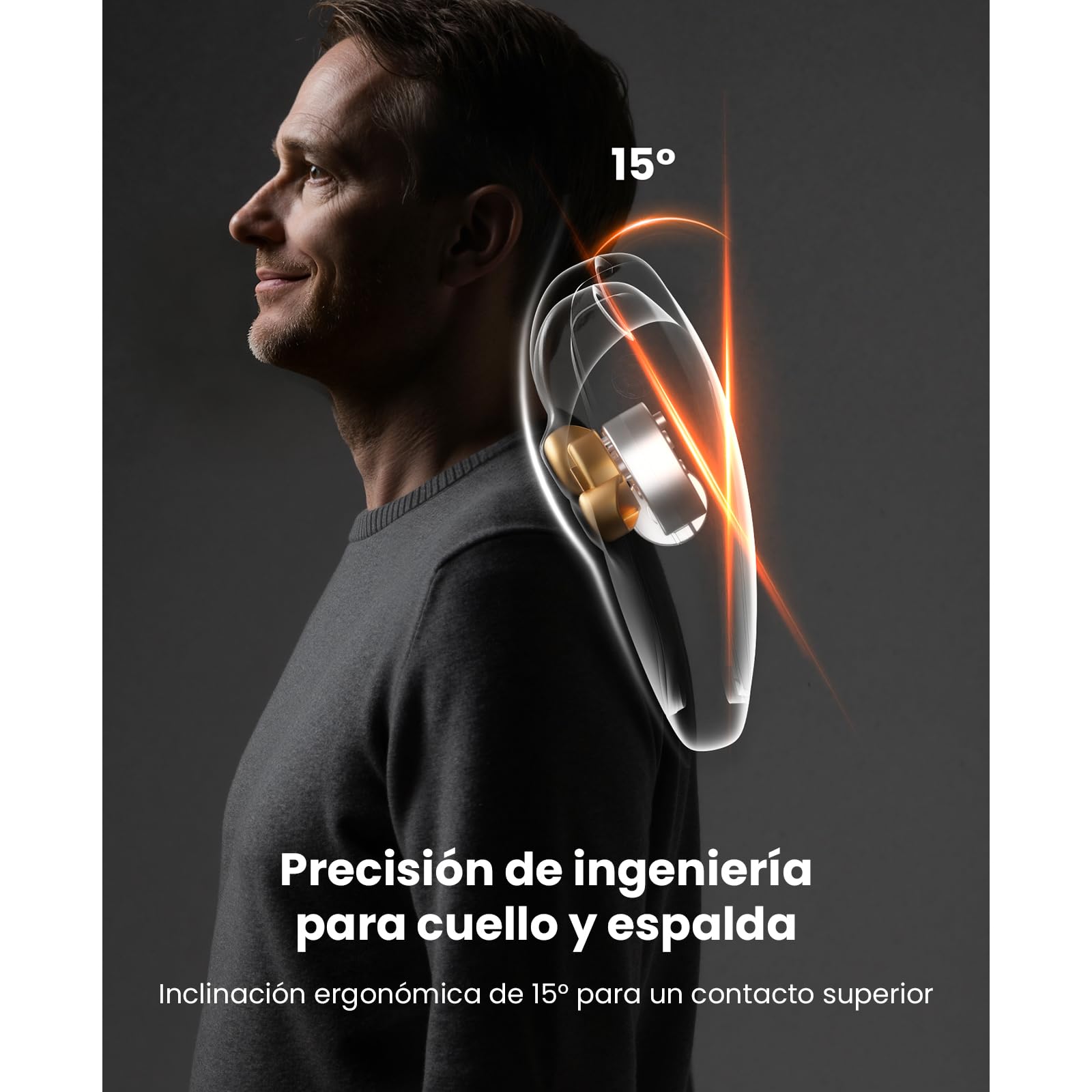 BOB AND BRAD Masajeador de Espalda y Cuello con Calor, Cojín Eléctrico, 3 Intensidades, Mando a Distancia