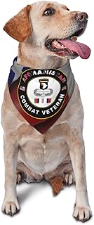 101st Airborne Division Afghanistan Combat Veteran Triangle Dog Bandana Scarf Accessories for Pet Bibs