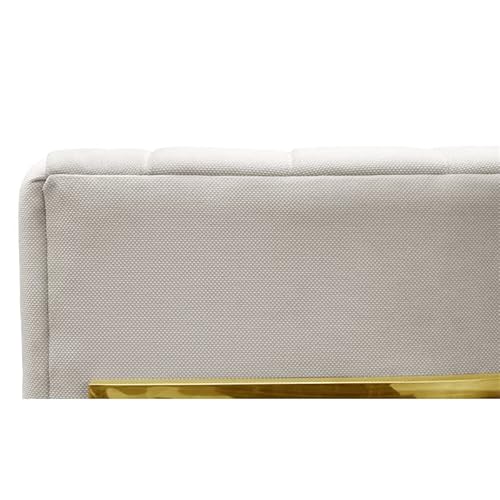 Tov Furniture The Magnolia Collection Modern Living Room Accent Chair, Textured Cream & Gold #TOP5