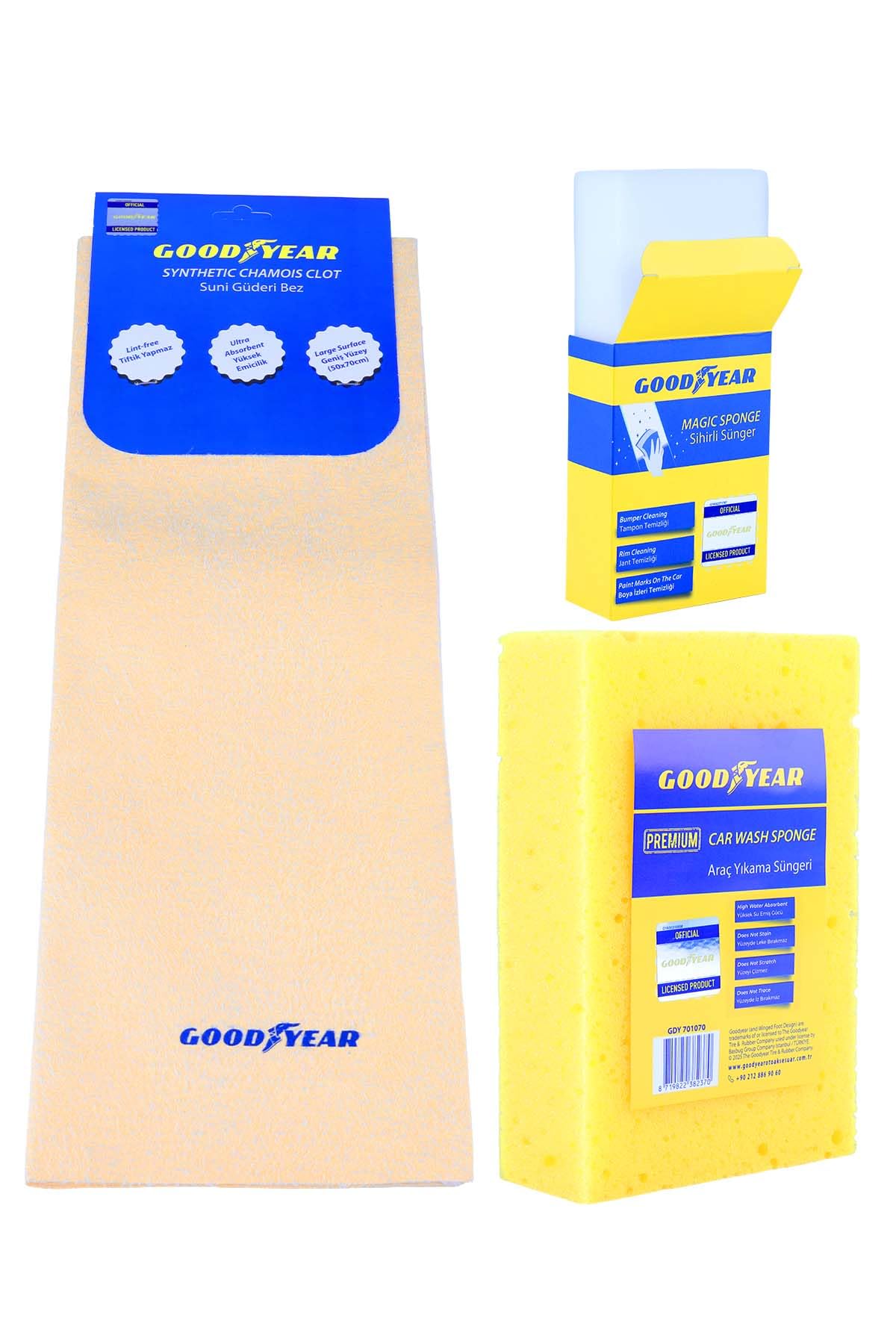 Goodyear Çok Amaçlı Araç Temizlik Seti (3’Lü)