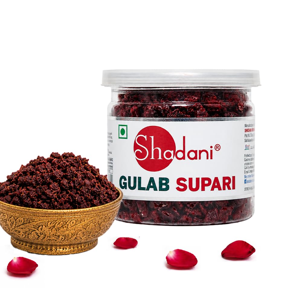 Shadani Gulab Supari (100g Can) | Meetha paan-supari Mukhwas | Rose Flavour Betel Nuts Delight | Meal Mouth Freshener supari Mix paan-image-33