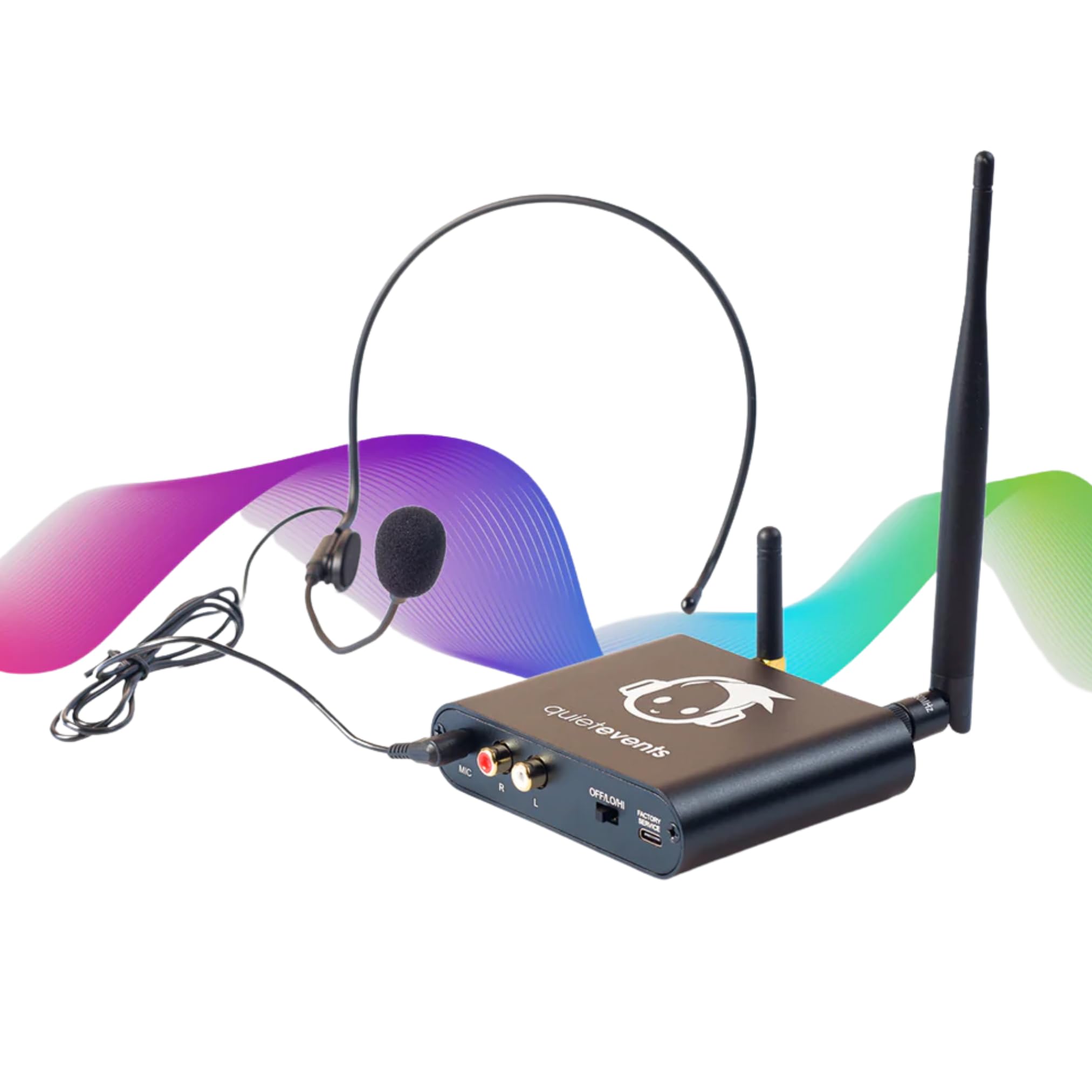 Ultra 10-Channel Silent Disco Transmitter – 900MHz UHF Stereo RF Audio | 1500 Ft Range | RCA Input & Mic | Hi-Fi Sound | 12Hr Battery | Compatible w/ “U” Frequency Headphones | FCC CE RoHS Certified