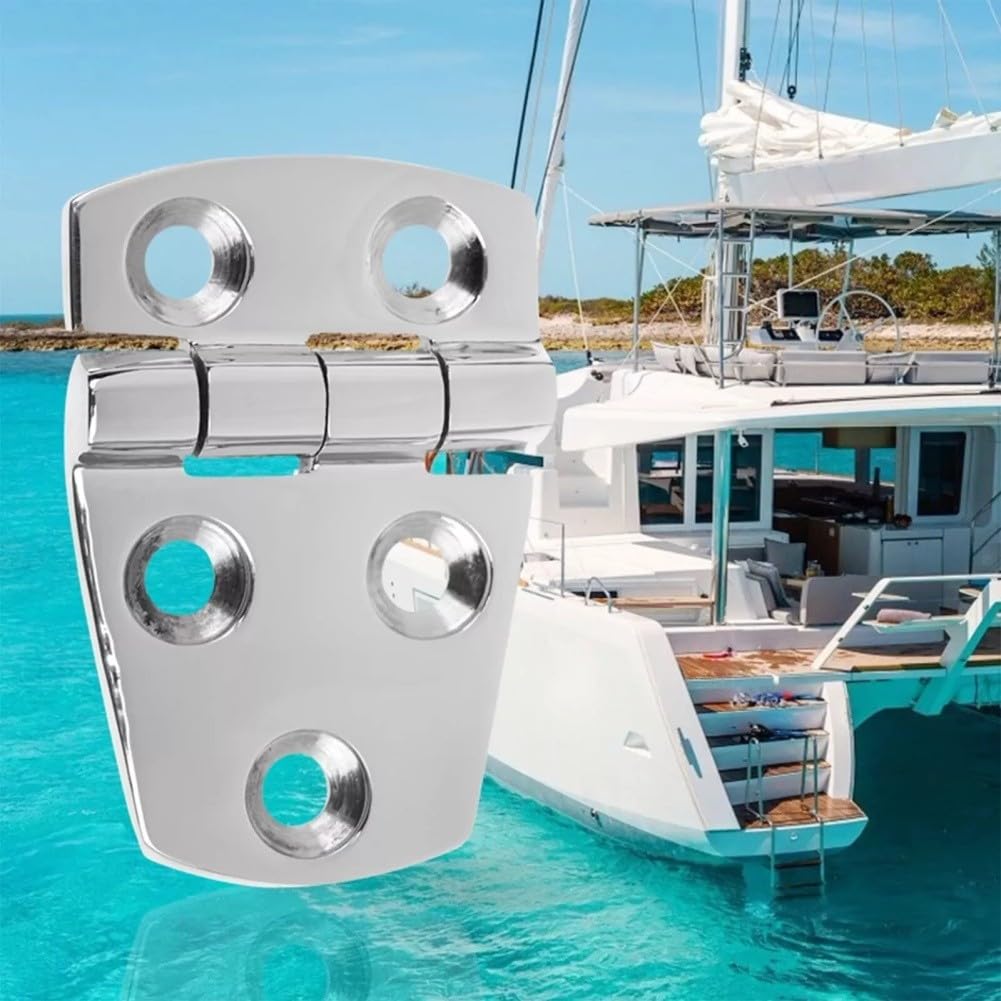 Boat Door Hinges Hvy Duty Stainless Steel Marine Hatch Hinge For Hvy Doors And Hatches, 38X57Mm Chrome