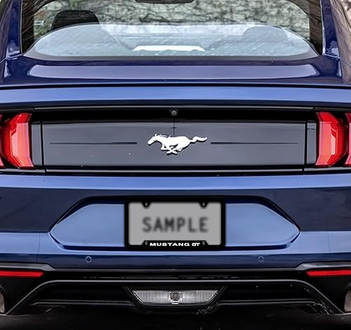 Miniatura 3 de Ford Mustang GT Negro metal con recubrimiento inferior Engraved License Plate Frame Holder