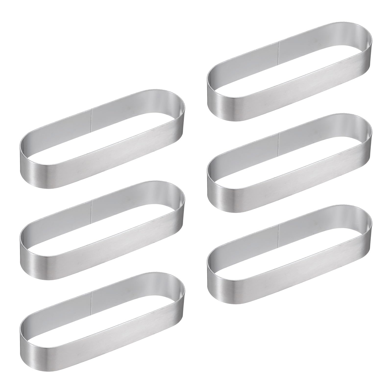 Moldes de acero inoxidable uxcell, anillos ovalados antiadherentes para repostería y tartas