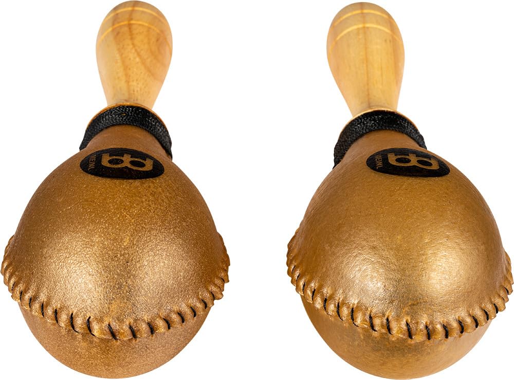 Meinl Percussion MSM4 - Maracas Rawhide (Jumbo), lunghezza 30 cm, Colore: Legno Naturale