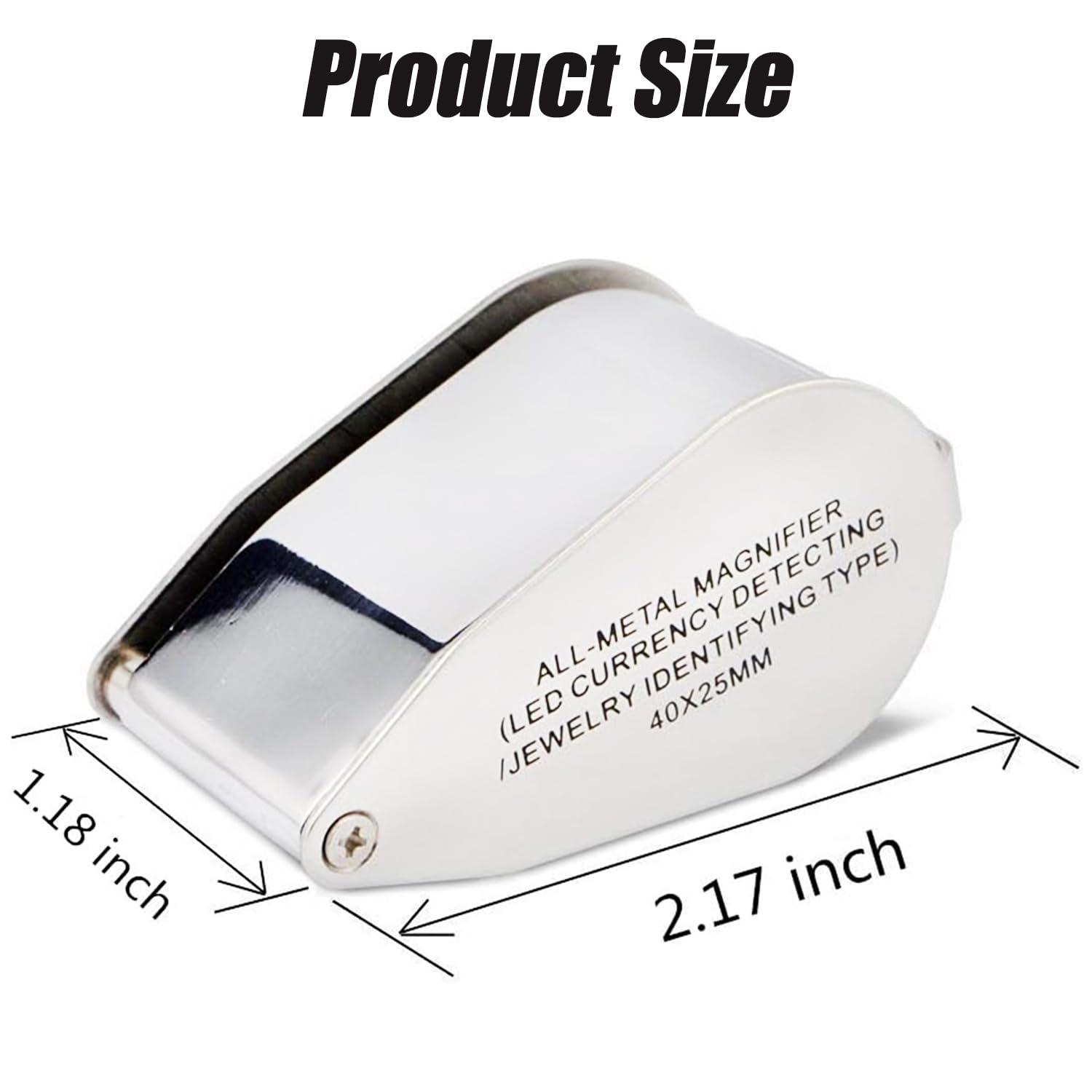 Rongon Pocket Magnifying Glass 40X Dual Light LED UV Jewelry Loupe - High Magnification Portable Magnifier Lens for Gemstone Identification, Watch Repair & Scientific Observation - Image 2