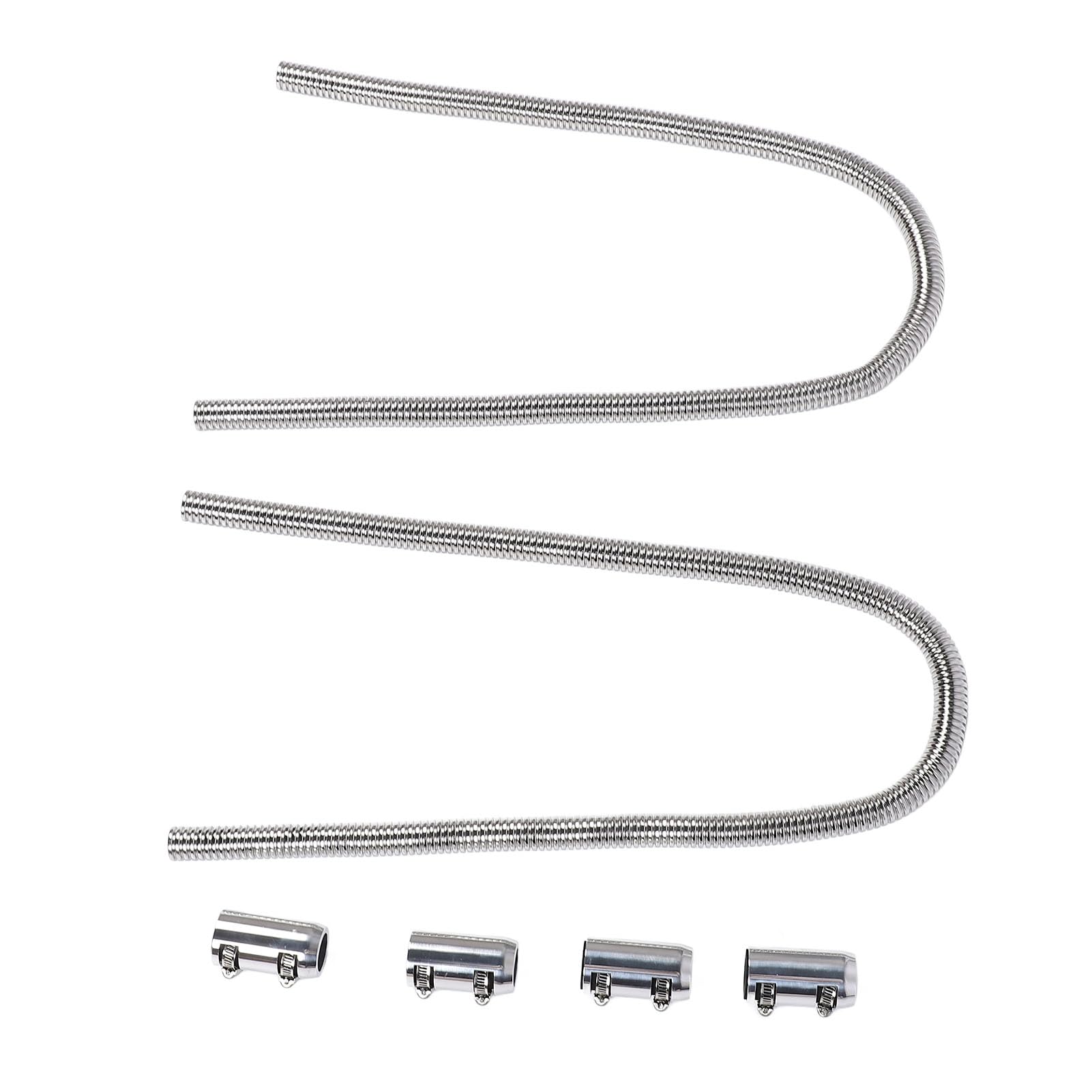 Qqmora Kit Tubo Flessibile del Radiatore del Liquido di Raffreddamento Raffreddamento Efficiente Design Flessibile per Veicoli Universali Acciaio Inossidabile 44 Pollici (Argento)