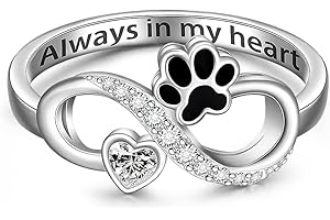 Delicate Memorial Ring with Timeless Paw Print Design