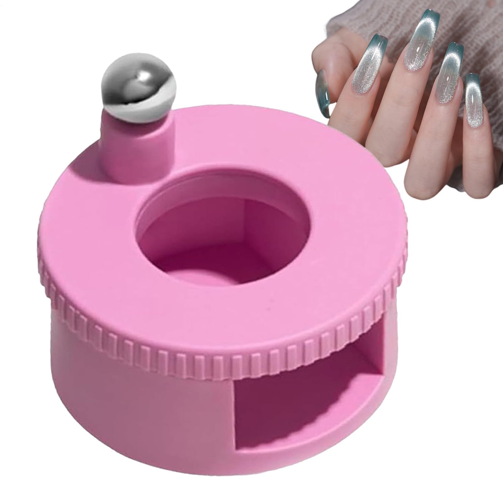 Muiltvoe Nail Magnet, Strong Portable Universal Anti-Slip Manicure Tool, Gel Polishing Nail Design Tools, for Mom, Wife, Daughter, Girlfriend, Adults