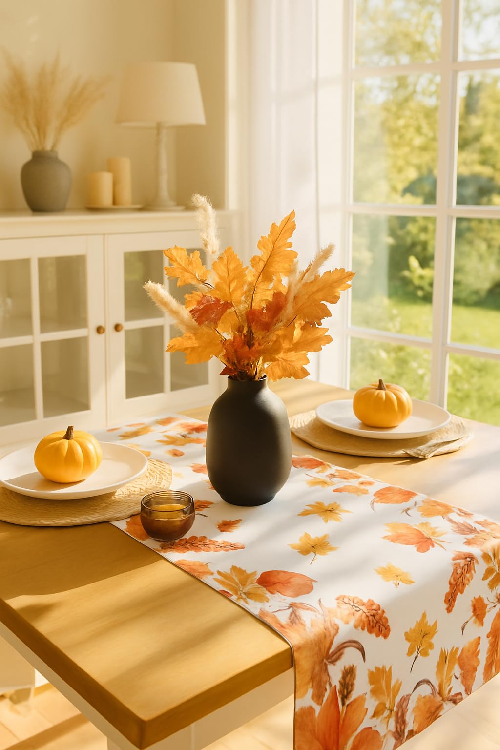 KAMACA Table Runner 40 x 140 cm with High-Quality Print Motif Kitchen Dining Table Eyecatcher Autumn Winter Christmas (Autumn Impressions)