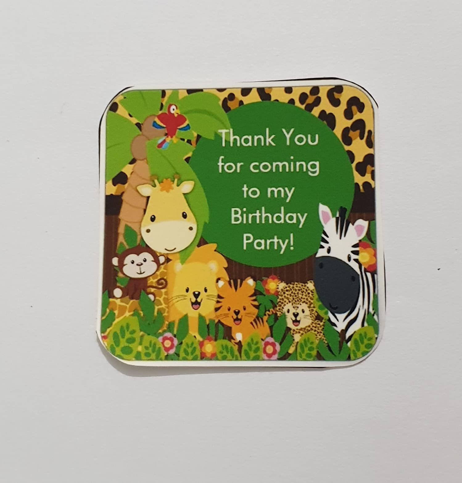 Belleza Crafting with Creativity Jungle/Forest Animal Theme D005 Print Waterproof Thank You Party 60 Pieces Stickers, Kids Birthday, Gift Wrapping, Party Favours, Return Gifts (Pack of 1) (B09X2Y4XW2) Amazon Price History, Amazon Price Tracker