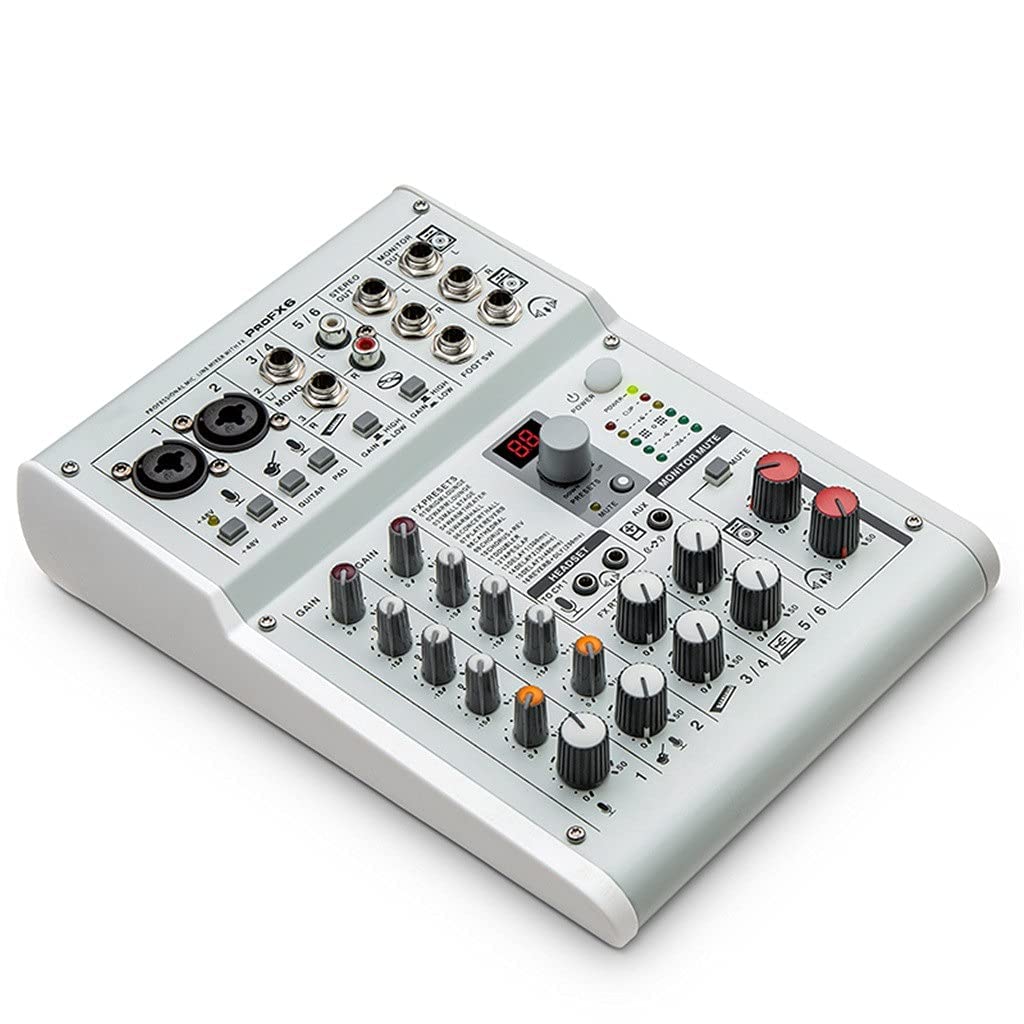 Interfaz de Audio para Mezclador Digital Profesional, Tarjeta de Sonido para DJ, Consola con Equipo de alimentación