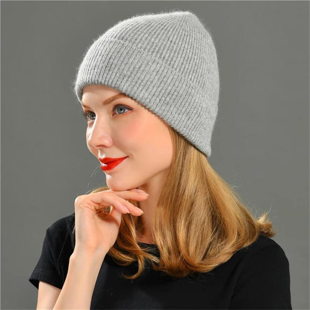 Gorros Unisex De Mezcla De Cachemira, Gorros Tejidos De Lana, Gorros Cálidos De Invierno Para Mujer, Capó