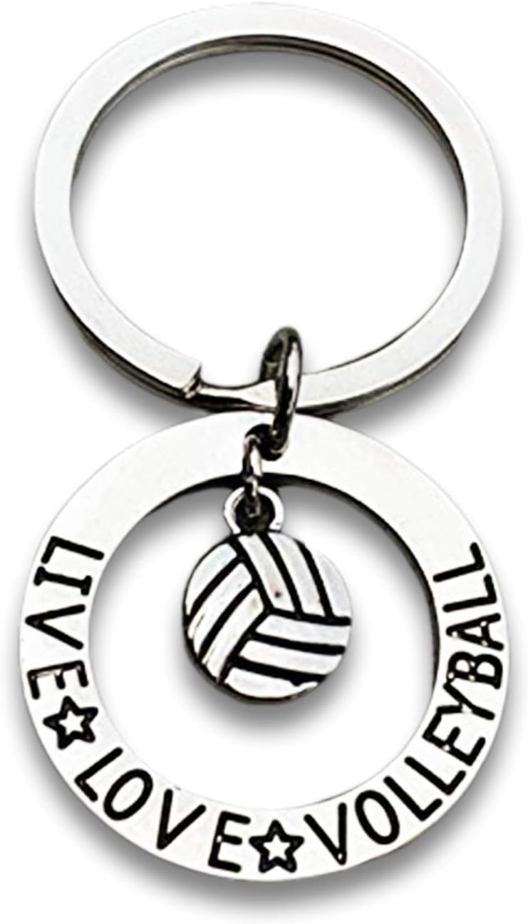 Infinity Collection Volleyball Gift- Volleyball Live Love Volleyball Keychain for Women and Girls- Perfect Volleyball Gifts for Volleyball Players