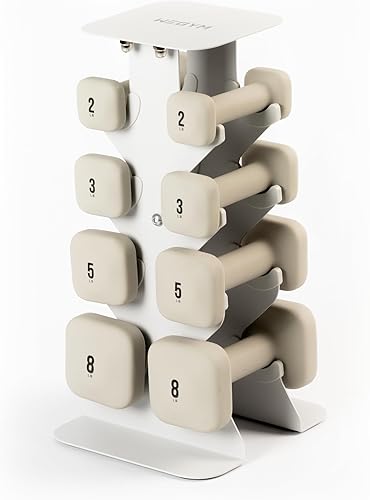 WeGym SafeGrip Square Dumbbells with Anti Slip Handles, Aesthetic Free Weights for Home Workouts, Stable Design Prevents Rolling during Floor