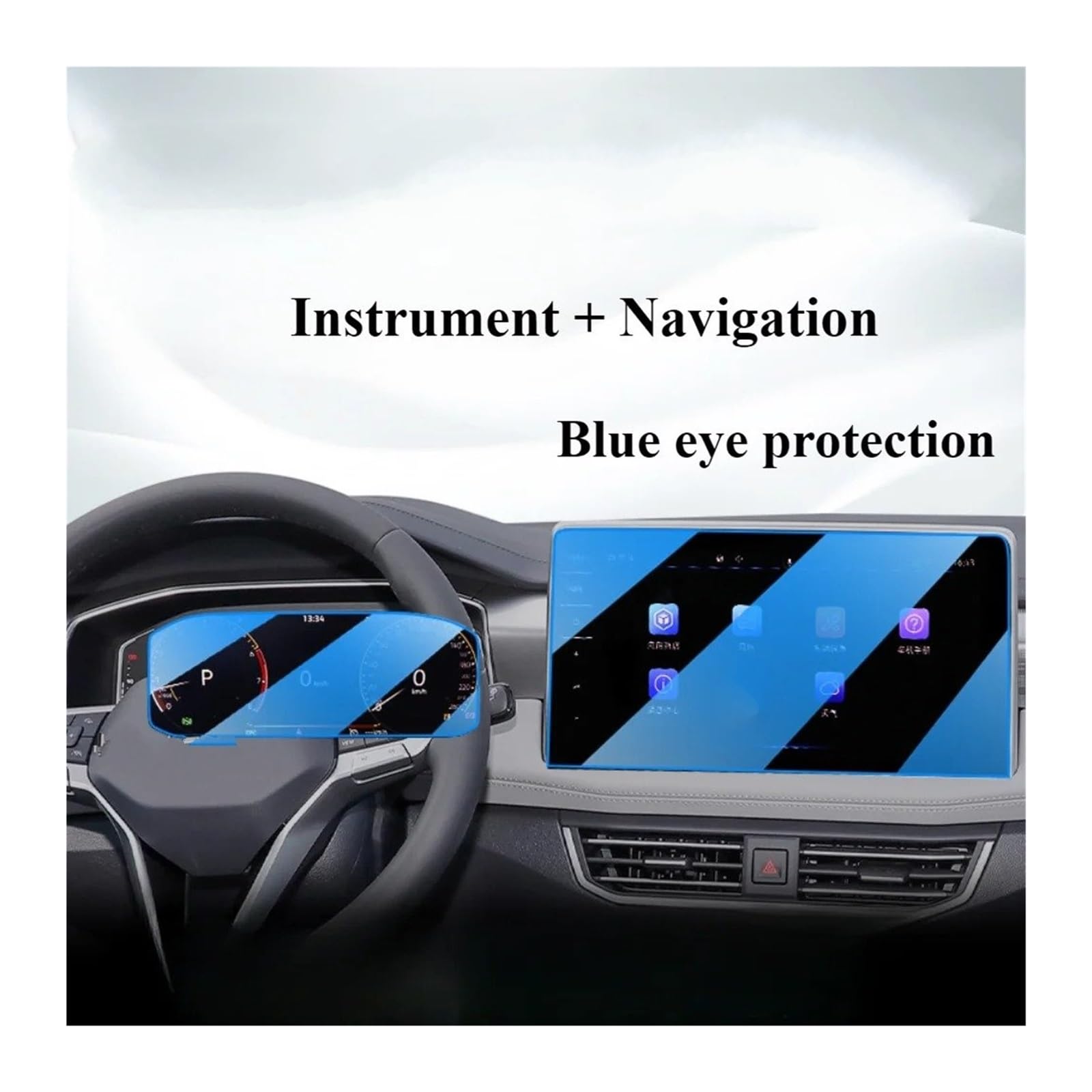 2024 2023 Para VW Para Taos Accesorios Interiores Cristal Templado Navegación Multimedia Pantalla Táctil Protector Protector pantalla cristal templado(A)