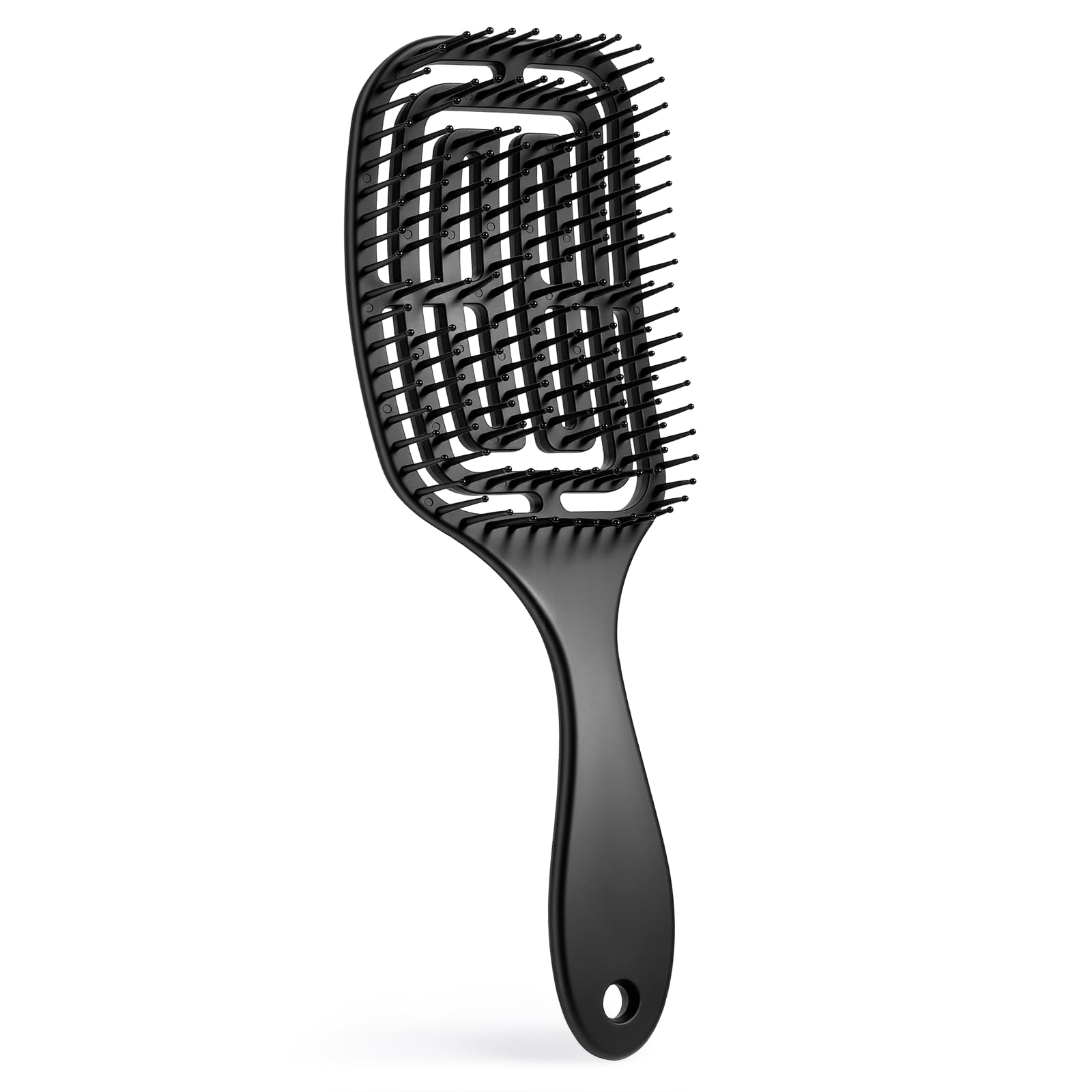Brencco Detangle Hair Brush, Hairbrush Professional Curved Ventilation, Hair Brush for Straight, Curly & Wet Hair, Comb for Women/Men/Children