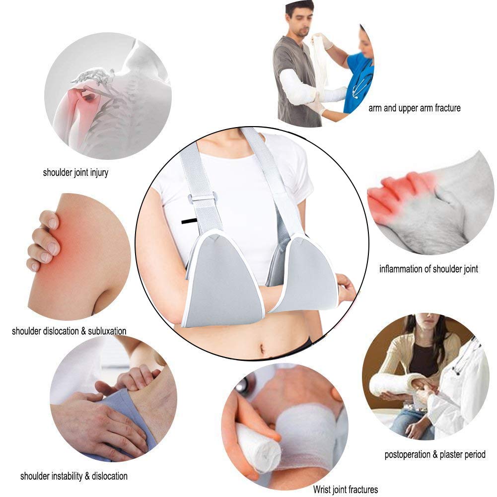 Arm Sling Medical Shoulder Immobilizer Adjustable Children Adult Arm Sling Shoulder Support Brace Strap for Arm with Soft Comfortable Padded : Health & Household