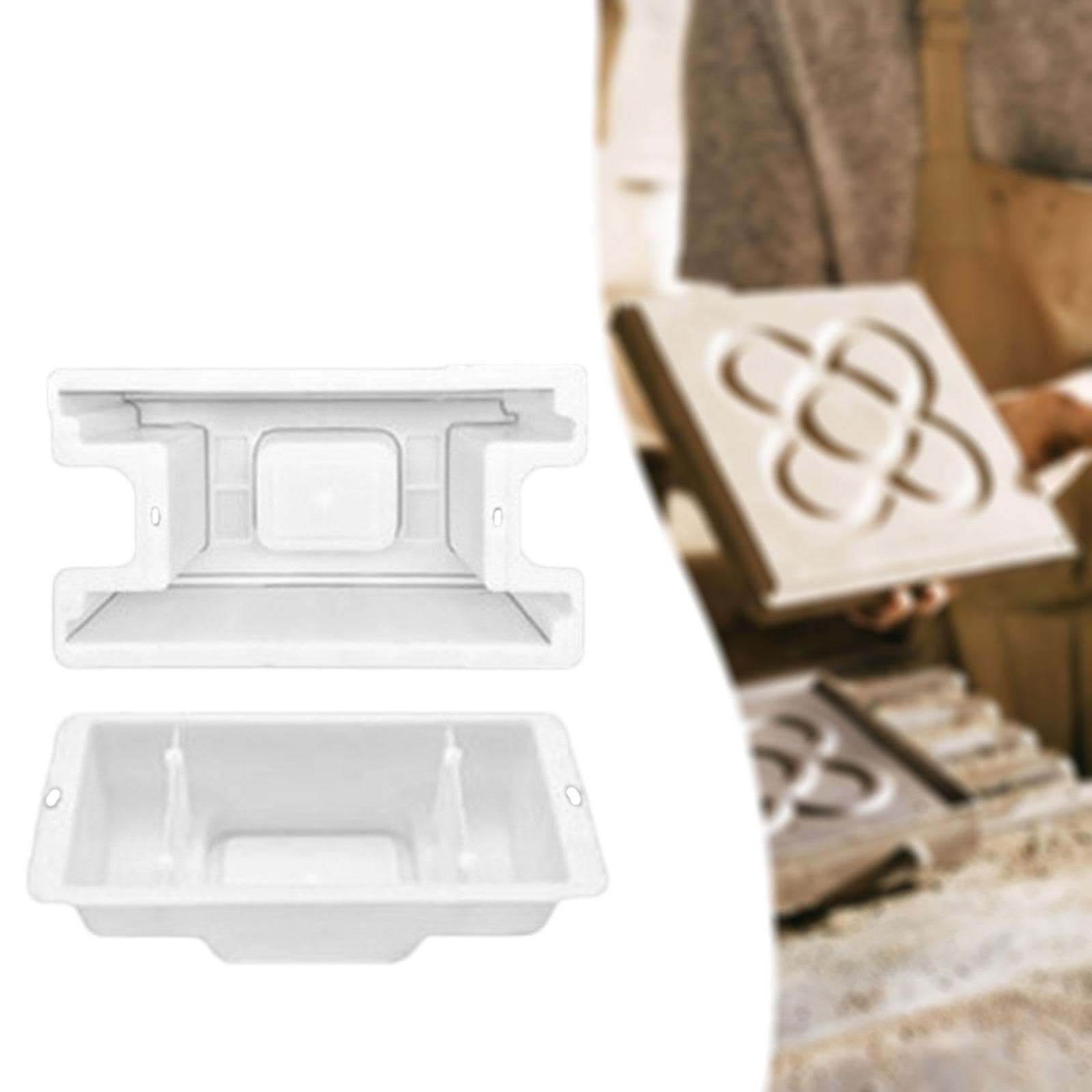 Generic 2 Pezzi Modello Blocchi Pozzo Cemento Mattoni Riutilizzabile in PP per Percorsi E Piante Adatto a Terrazza Parco Cortile Casa Giardino, Style B
