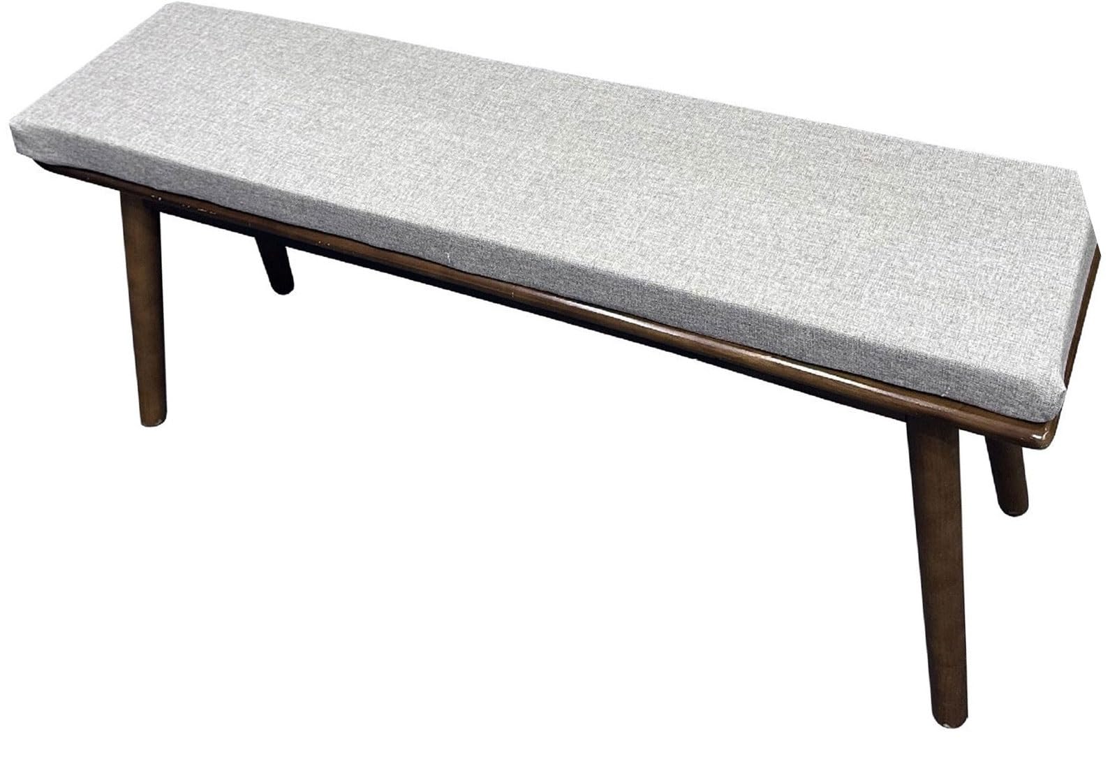 Coussin de banc déhoussable lavable gris argenté 150x50 pour nettoyer les taches facilement