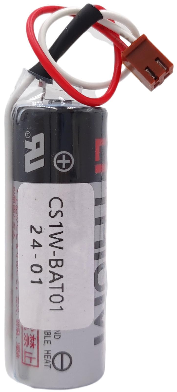 Zivases (5 Pack) ER17500V/3.6V Battery ER17500V 2700mAh CS1W-BAT01 Battery Compatible with CS1W-BAT01 Industrial PLC Lithium Battery with Plug