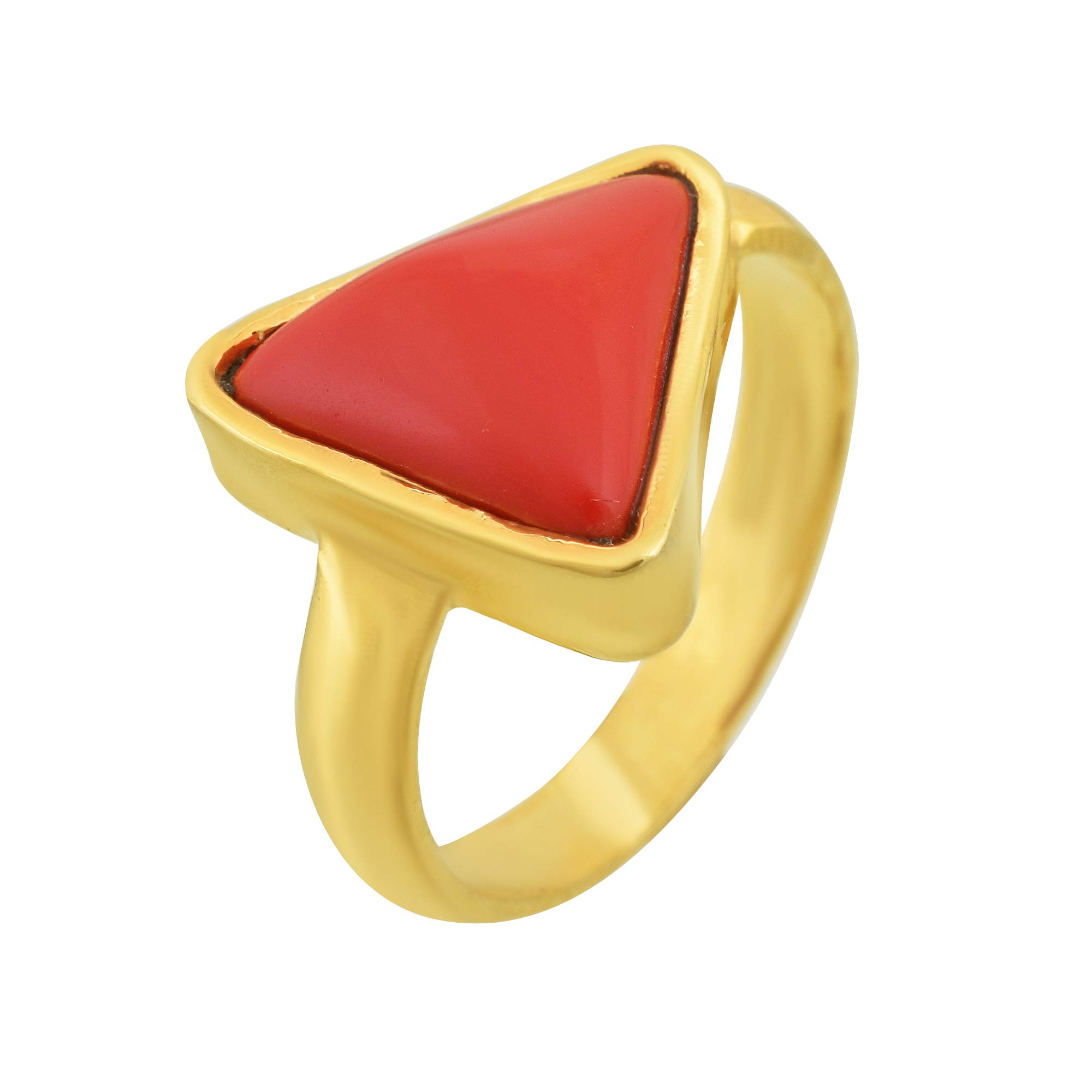 missmister: lifestyle for a grand life Missmister Brass Goldplated Tikona Red stone Astrology Finger ring Men Women-picture-18