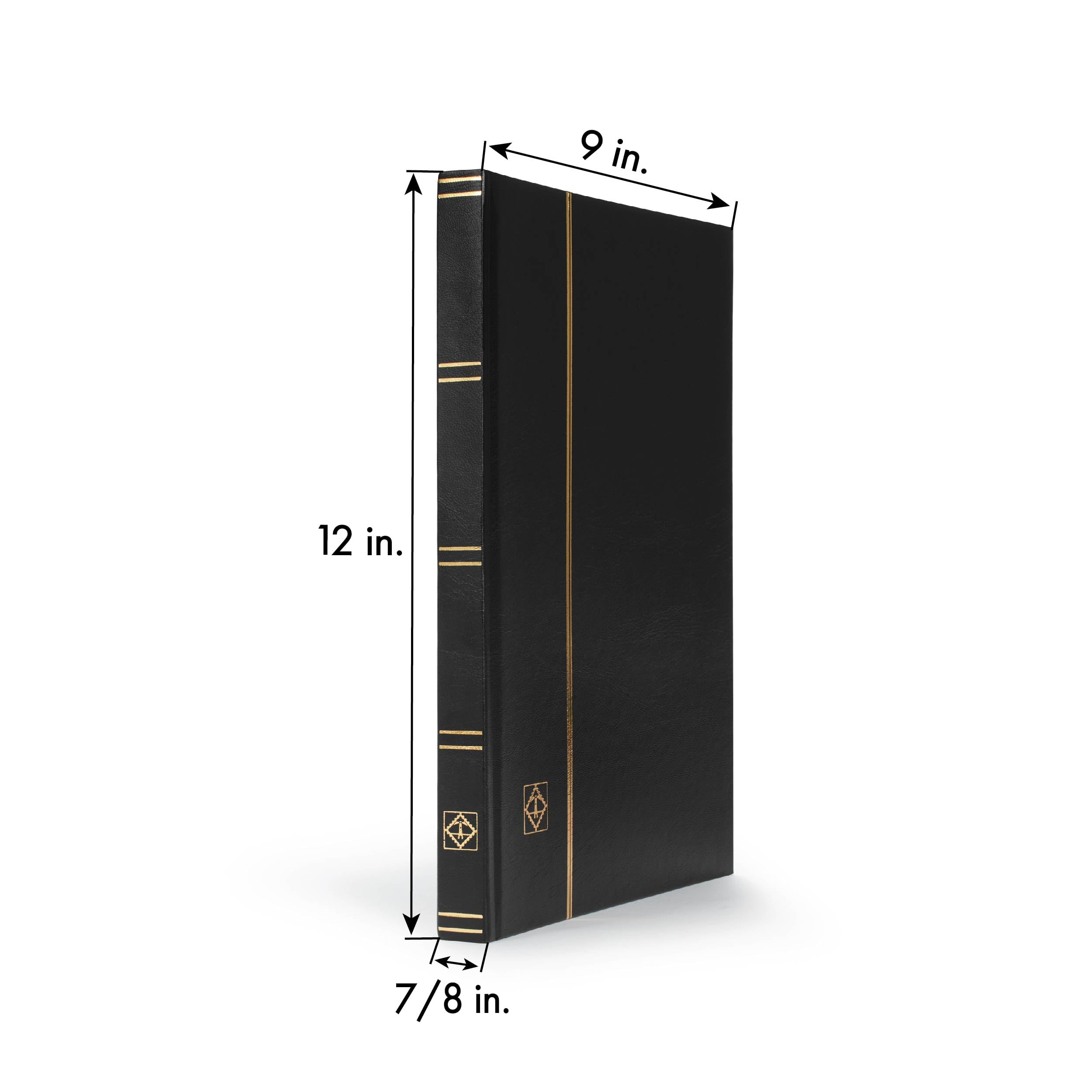 Leuchtturm 324812 Álbum para coleccionismo de Sellos - Libro de reservas Basic - 32 páginas DIN A4 Blancas - Cubierta no Acolchada Negra