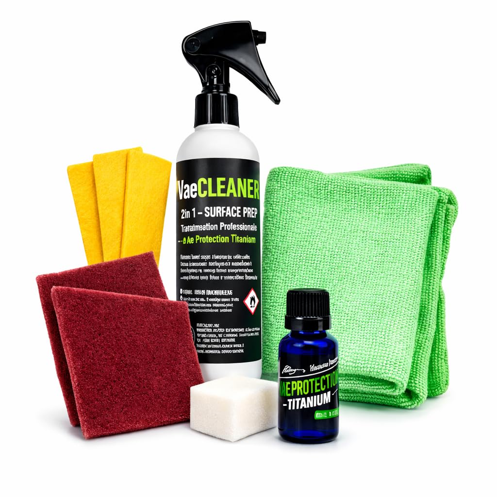 Kit Rigenera Plastiche Auto VaeProtection Titanium PRO 20 gr - Testato sul canale Flavio Tuttofare - Rigenera le plastiche sbiadite della tua auto in pochi minuti