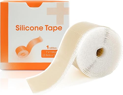 Hojas de silicona para cicatrices (rollo de 1 pulgada x 60 pulgadas), cinta de silicona suave para eliminación de cicatrices, cinta de silicona