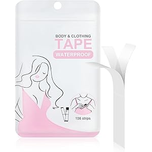 Nastro Biadesivo Trasparente Per Abiti E Corpo - 5m X 23mm - Adesivo Sicuro E Senza Residui