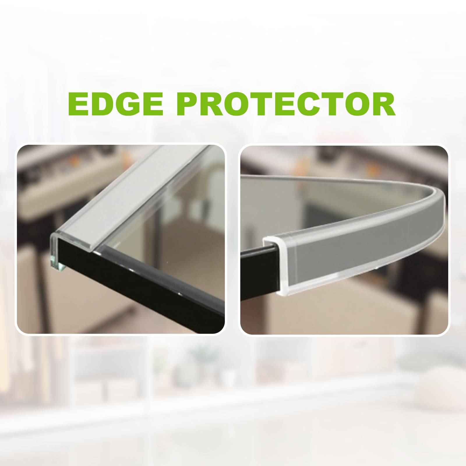 PATIKIL Bande D'étanchéité En Caoutchouc, Protège-bord Flexible En U Canal Étanche Protecteur De Bord Insonorisant Pour Tôle, Adapté Pour 5/16"(7.6mm), Longueur 9.84 Pieds, Transparent