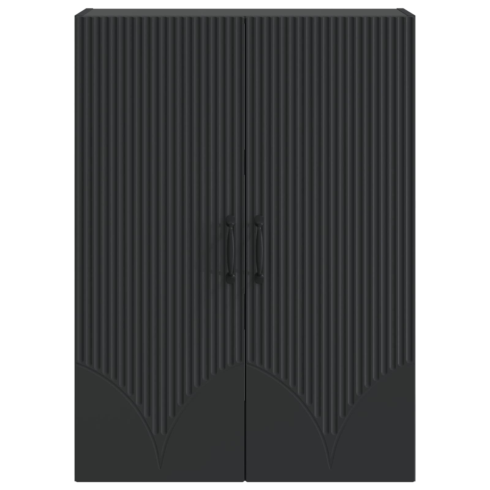 Armadio da parete in legno nero, 66 x 34,5 x 90 cm, 2 ante con serratura, per ufficio, soggiorno, corridoio, spazio e ordine