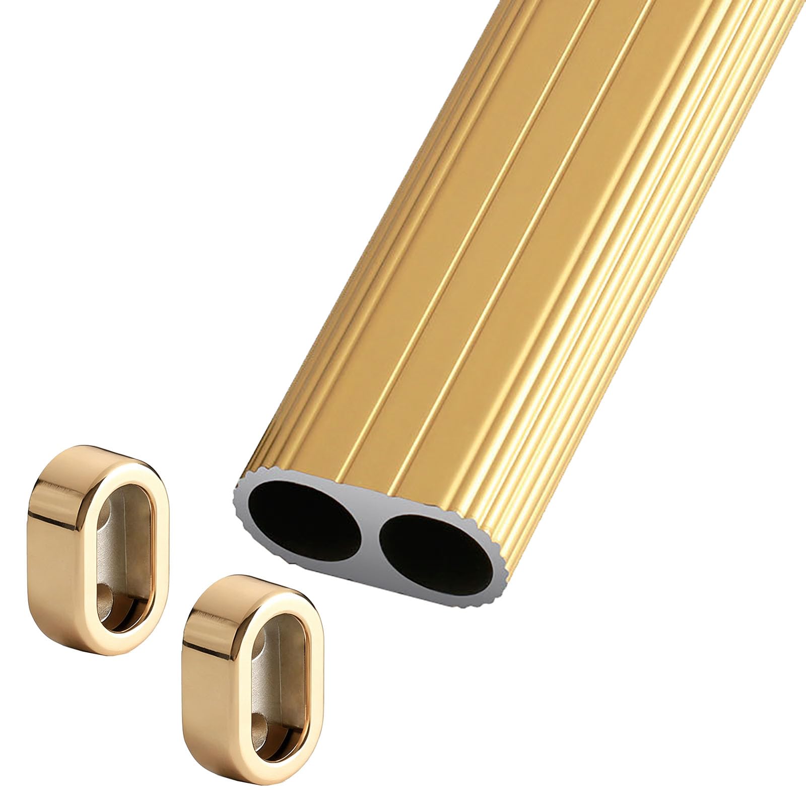Qudkdhs Champagne-Gold Closet Rods For Hanging Clothes, 12 To 47 Inches Metal Closet Rod,Closets Hanging Organizer,Heavy Duty Shower Curtain Rods For Closets Wardrobes Laundry Rv 90Cm