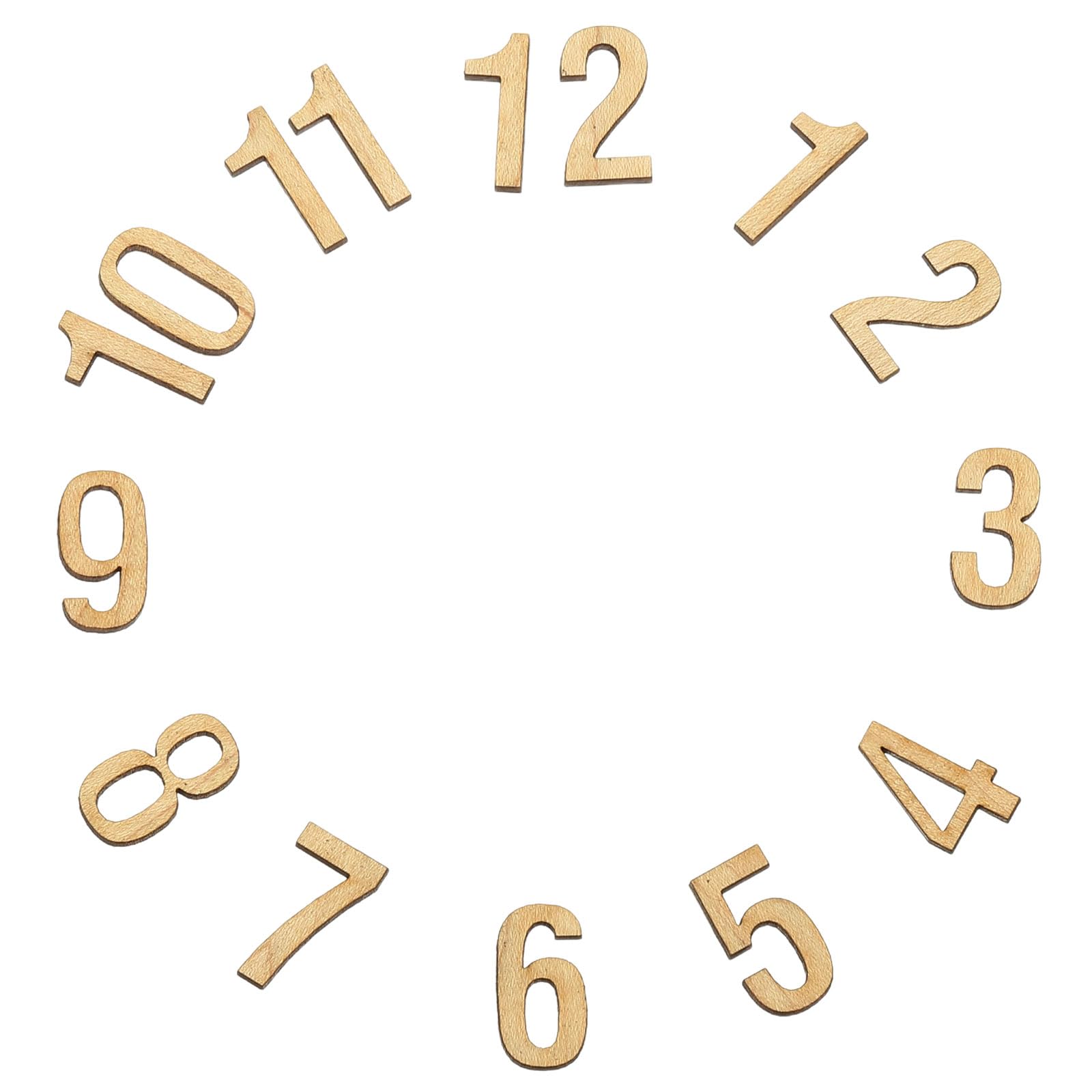 PATIKIL Wooden Arabic Numeral Clock Numbers Kit, 1.18inch Self-Adhesive, DIY Digital Clock Accessory