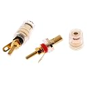 KNEUTRIX Gold Plate Binding Post for Amplifier Speaker Terminal Connector (4 Pieces) - Transparent Plastic Cover gallery image