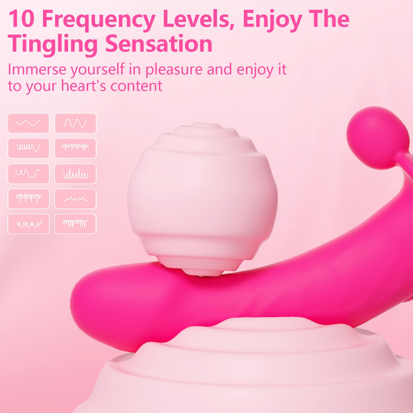 Vibratore in silicone, con 10 modalità di vibrazione e cinturino regolabile - Vibratore G-spot con telecomando, sextoy appositamente progettato per donne, lesbiche e coppie