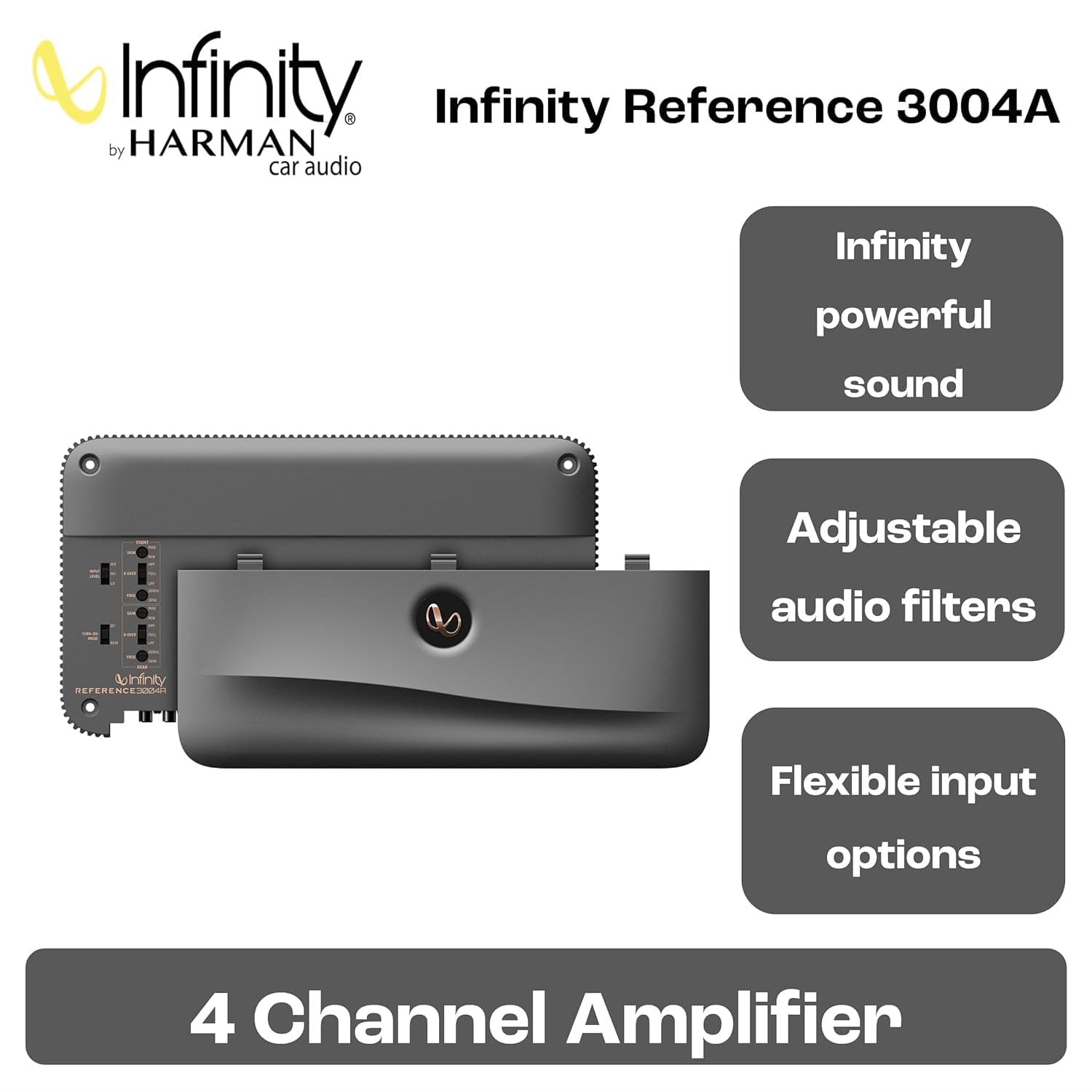 Infinity Reference 3004A Amplificador 4 Canales Coche Etapa de Potencia