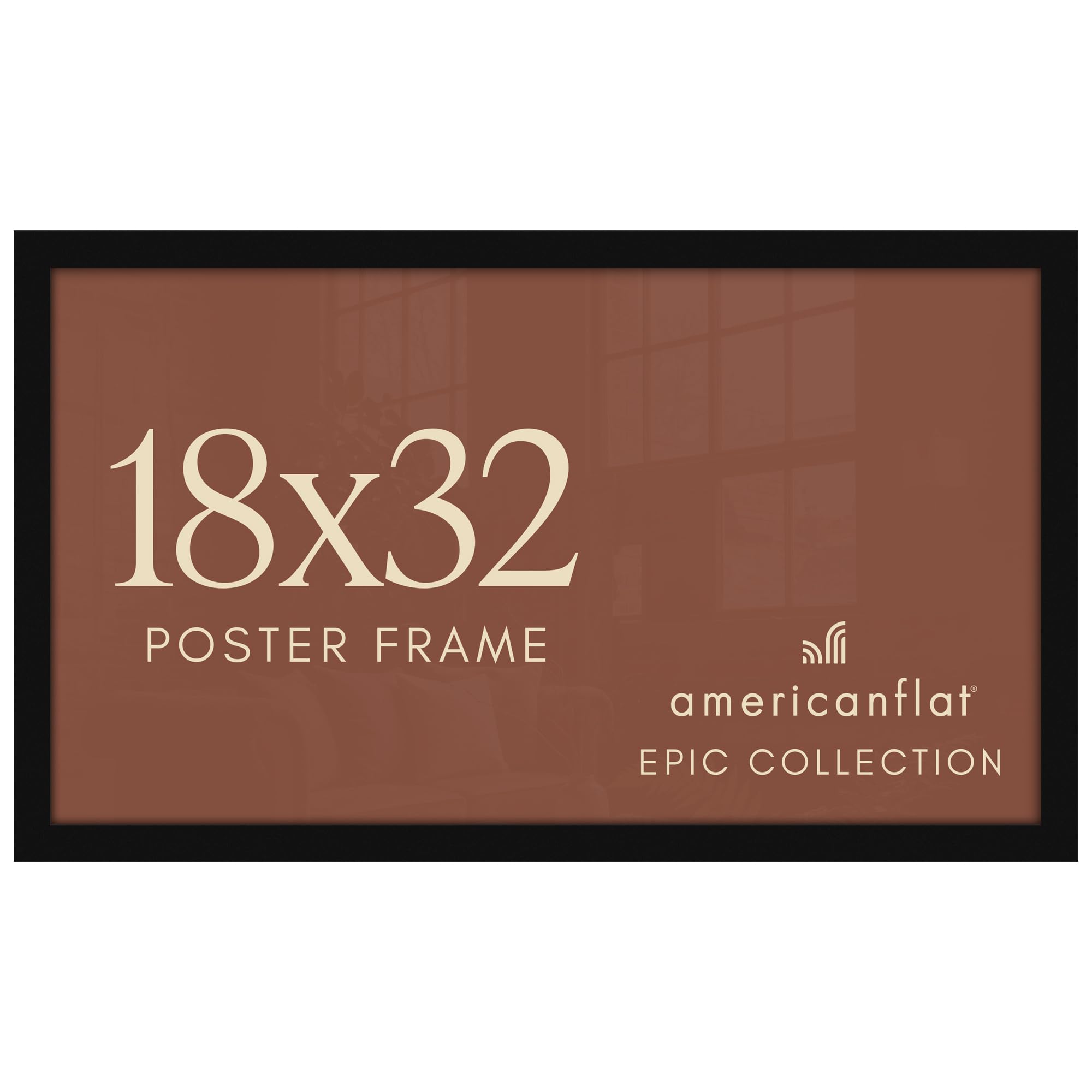 Photo 1 of Americanflat 18x32 Poster Frame - Engineered Wood - Black