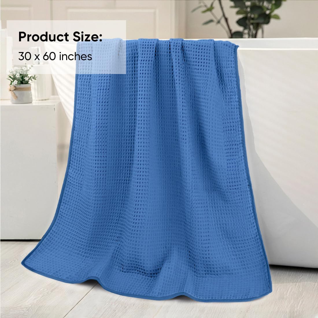 HOMEXCEL Waffle Bath Towels 4 Pack, Premium Microfiber Bath Towels, Ultra Soft, Lightweight, Highly Absorbent Quick Dry Towel for Bathroom, Gym, Shower, Hotel and Spa, 30 x 60 Inch, Multicolor - Image 6