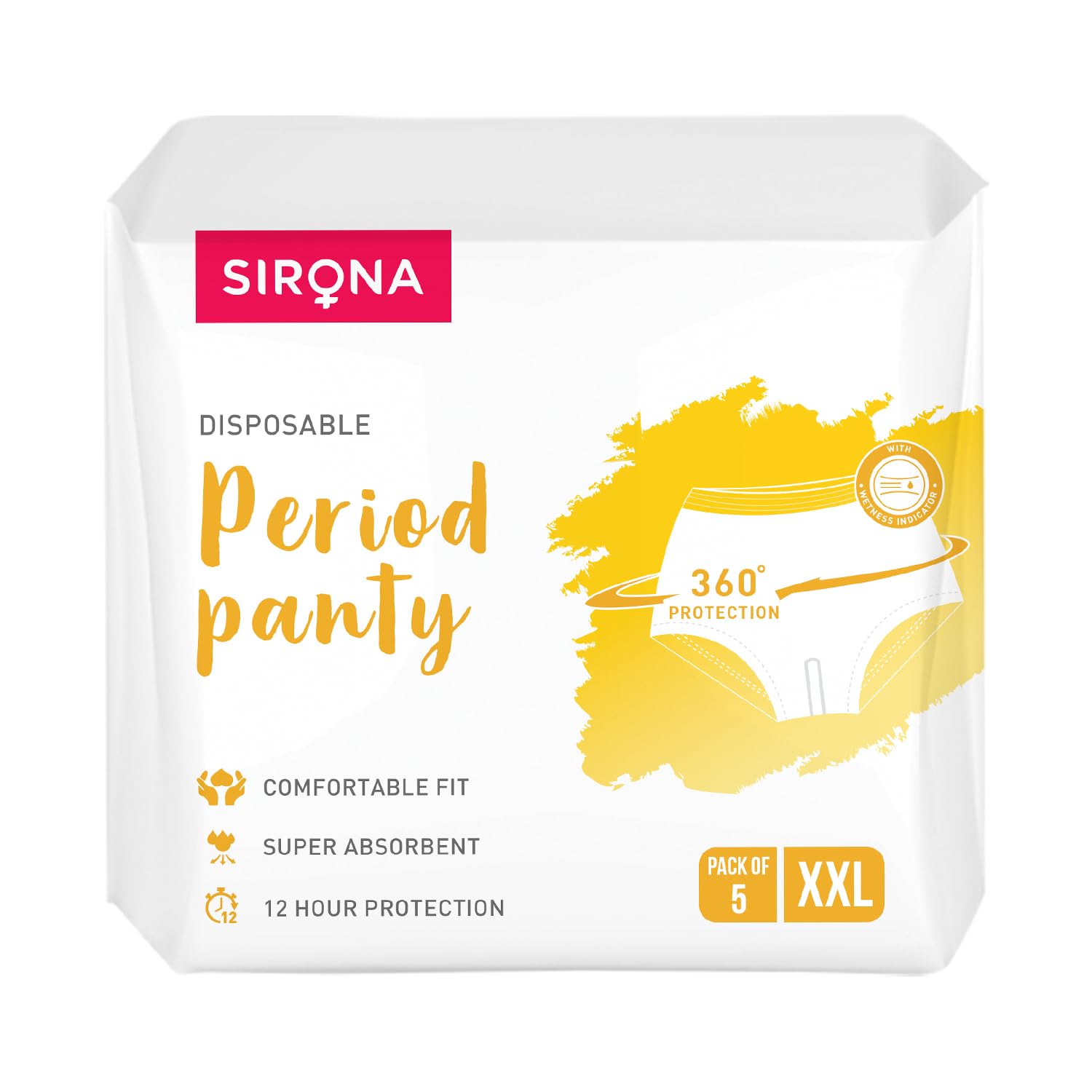 Buy Sirona Disposable Period Panties for Women XL XXL 360