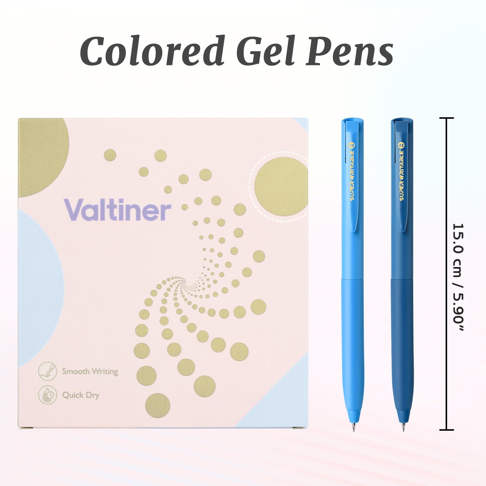 10 bolígrafos de gel de colores surtidos para diario, juego de bolígrafos de punta fina de 0.5 mm, retráctiles, tinta de colores de escritura suave de secado rápido, suministros estéticos de