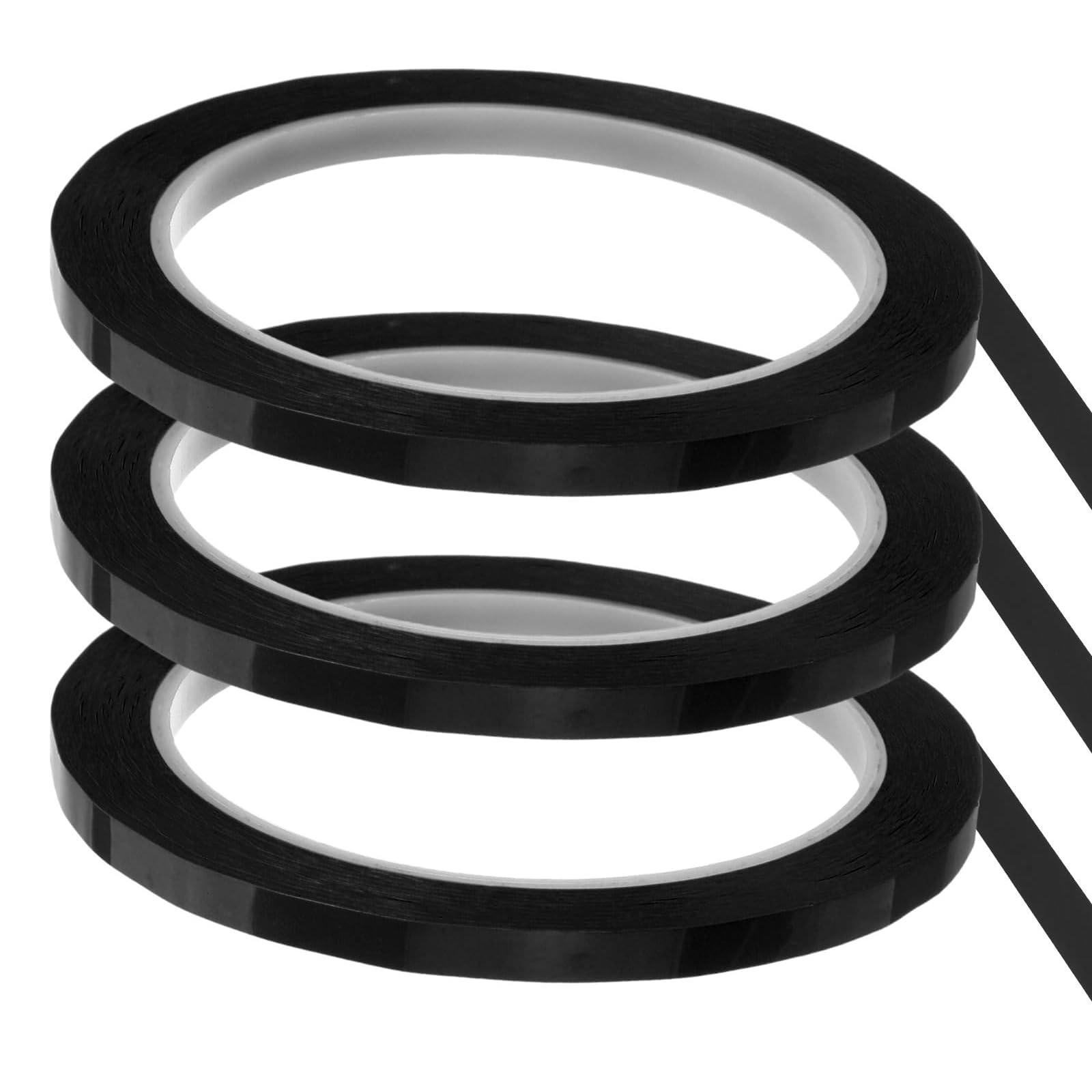 TA-VIGOR Whiteboard Tape 6mm x 66m Self Adhesive Black 3 Rolls