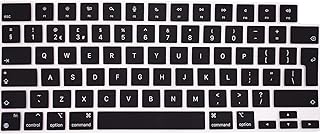 Silicone Keyboard Cover For MacBook Air 13.6 inch M2 A2681 2023 2022 & 2023 2022 2021 MacBook Pro 14/16 inch M1 Pro/Max A2442/A2485, Silicone Skin Protector(Black)
