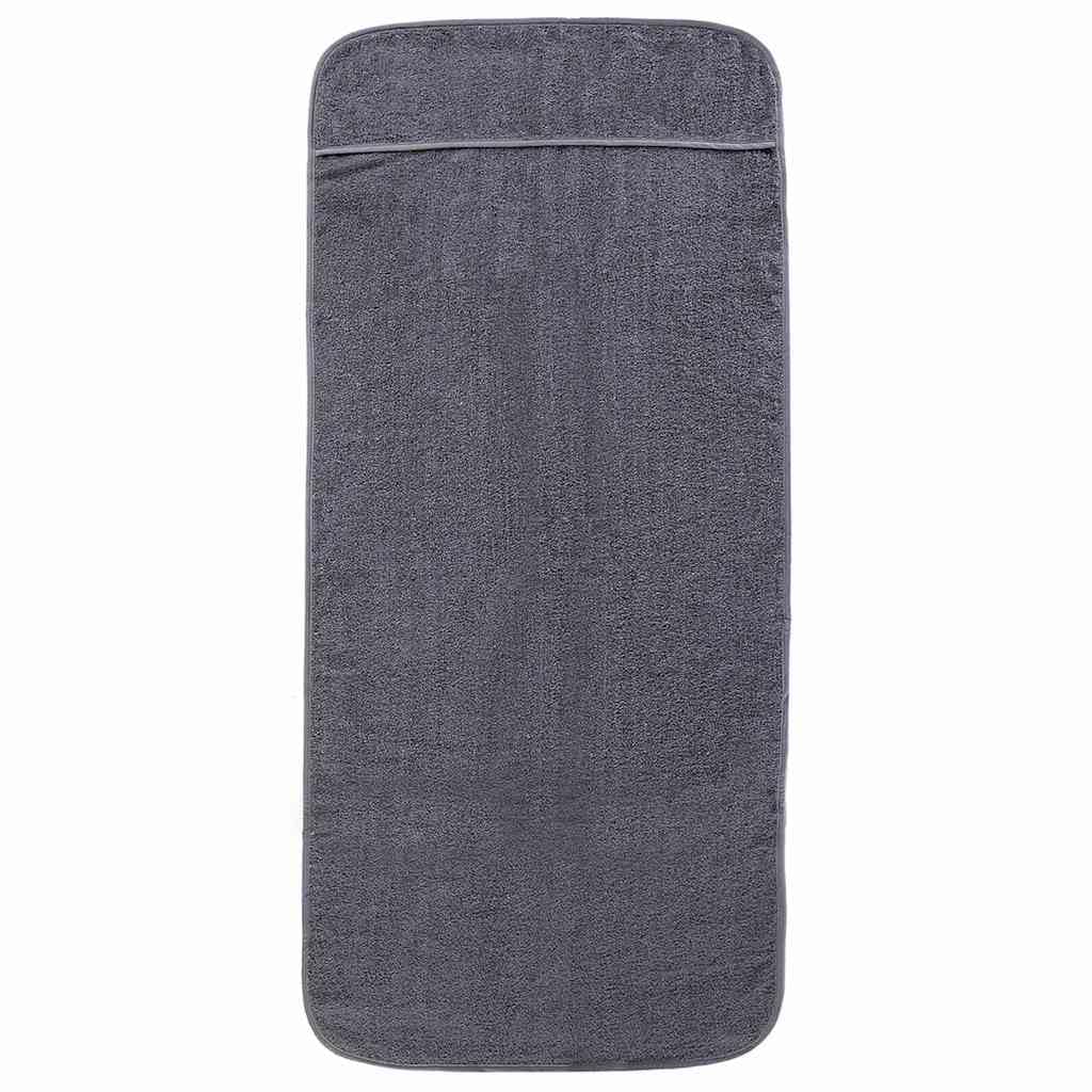 Vidaxl Anthracite 2-Piece Set Beach Towels - Lightweight, Quick-Drying Cotton-Polyester Mix Fabric Towels For Beach, Pool, Vacation, 60X135 Cm