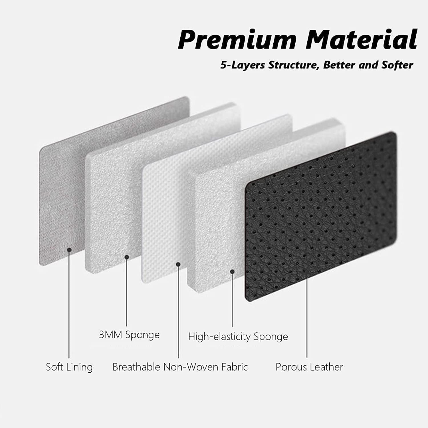 Coverado Fundas para Asientos Frente y Trasera de Coche, Cubierta del Asiento de Cuero Impermeable, Protectora de Asiento con Soporte Lumbar, Adecuada para la mayoría de Las camionetas SUV de Lujo