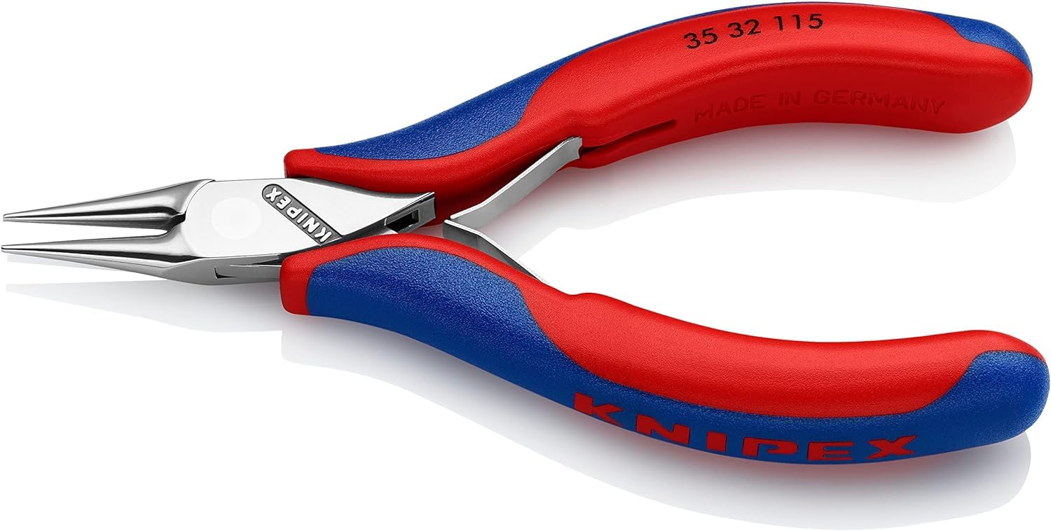 KNIPEX Szczypce dla elektroników ze złączem wsuwkowym z osłonkami wielokomponentowymi 115 mm, 35 32 115