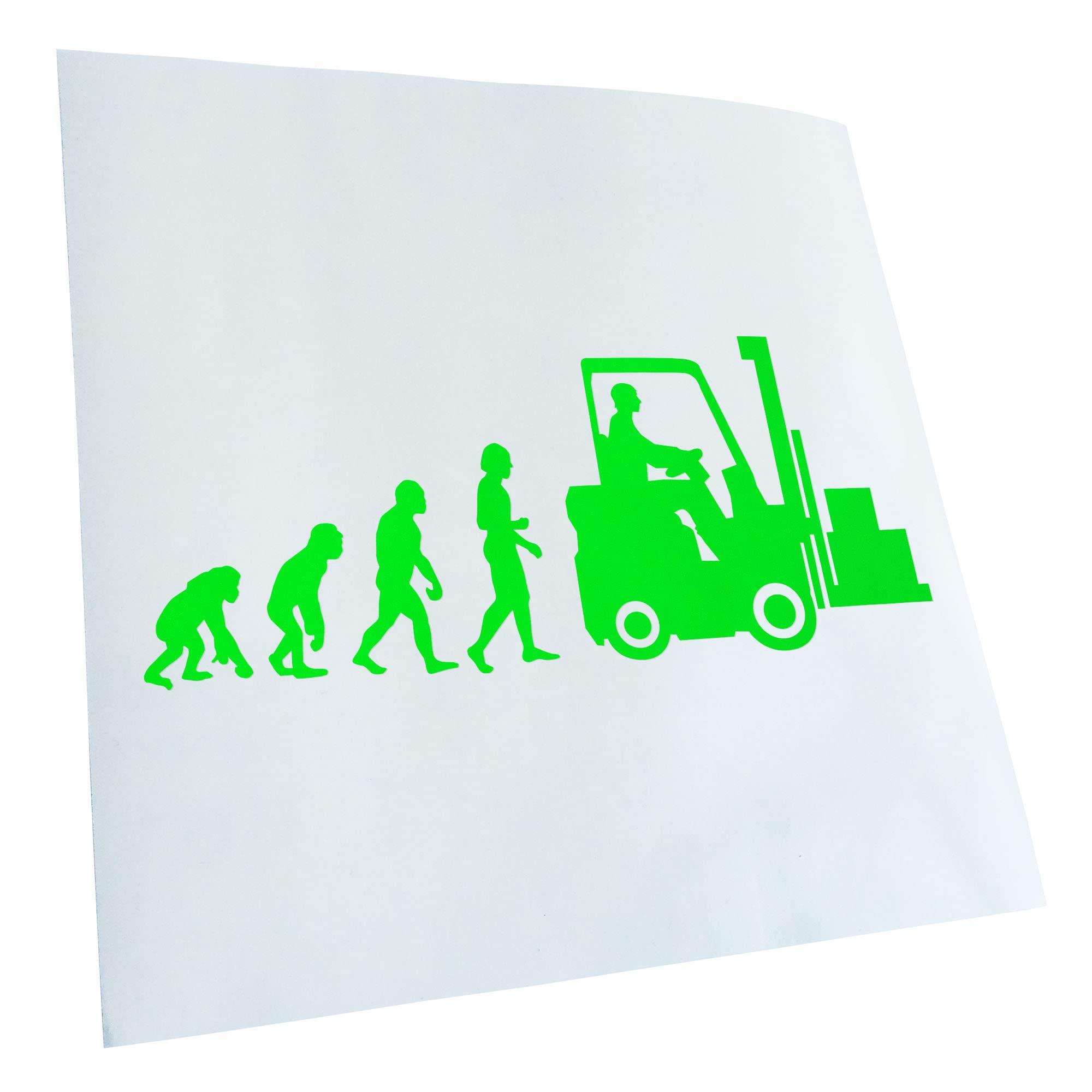 Kiwistar - Car Sticker - Neon Green - 30 x 12 cm Evolution Forklift - Rear Window Car Sticker Weatherproof for Car Truck Moped Truck - Sticker Exterior Self-Adhesive Tuning Accessories for Window