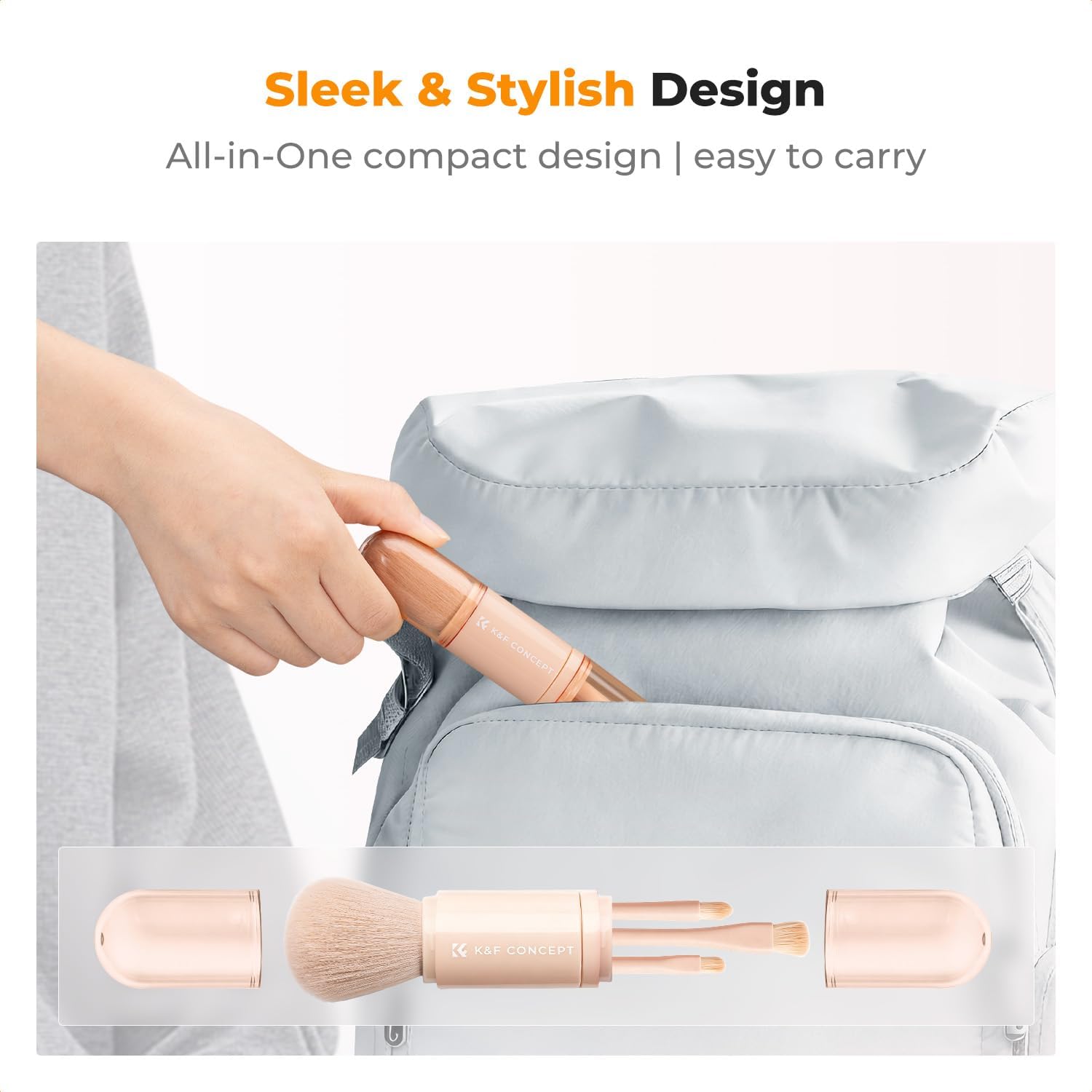 K&F CONCEPT 6-in-1 Keyboard Cleaning Brush Kit for Camera, Lens, PC,Pink